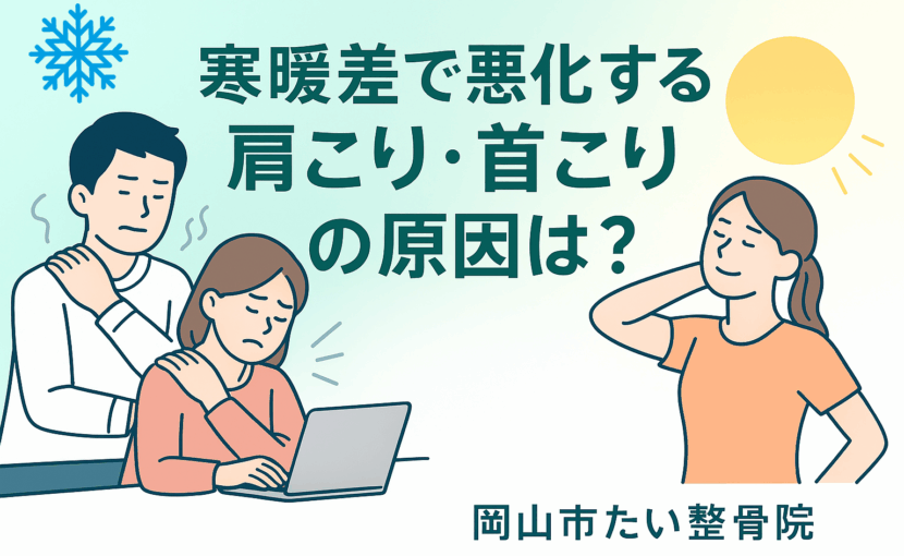 秋の始まりに要注意!季節の変わり目に多いギックリ腰の原因と対策 アイキャッチ画像|岡山市たい整骨院 セルフケア